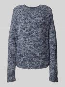 Lanius Grobstrickpullover aus Alpaka-Mix mit Rundhalsausschnitt in Bla...