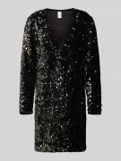YAS Cocktailkleid mit Pailletten Modell 'ELLE' in Dunkelgruen, Größe M