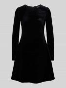 Emporio Armani Minikleid aus Satin mit Rundhalsausschnitt in Black, Gr...