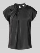 Neo Noir Blusenshirt mit Stehkragen in Black, Größe 34