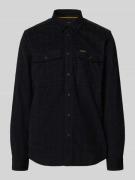 PME Legend Freizeithemd mit Knopfleiste in Black, Größe L