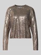 Jake*s Casual Blusenshirt mit Rundhalsausschnitt in Dunkelbraun, Größe...