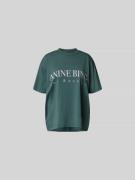Anine Bing Oversized T-Shirt mit Logo-Print in Dunkelgruen, Größe M