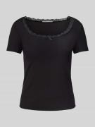 Guess T-Shirt mit Schleifen-Detail Modell 'LIA' in Black, Größe XS