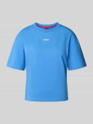 HUGO Pyjama-Oberteil mit Logo-Print und Rundhalsausschnitt in Blau, Gr...
