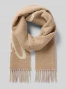 BOSS Orange Schal aus Woll-Mix mit Fransen Modell 'CECY' in Hellbraun,...