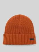 BOSS Mütze aus reiner Schurwolle in Orange, Größe 1