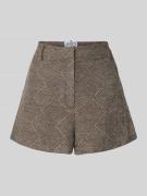 JAKE*S STUDIO WOMAN Shorts im Allover-Look in Dunkelbraun, Größe 34