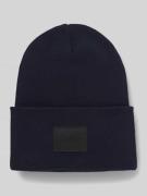 HUGO Beanie aus reiner Baumwolle Modell 'XEVON_B' in Marine, Größe 1