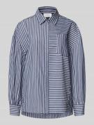 Fynch-Hatton Hemdbluse mit verdeckter Knopfleiste in Marine, Größe 34