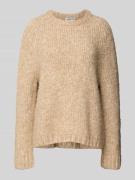 Jake*s Casual Oversized Strickpullover mit Woll-Anteil in Camel, Größe...