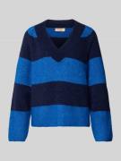 MOS MOSH Strickpullover aus Woll-Mix mit Streifenmuster Modell 'Taci' ...