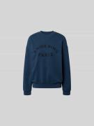Anine Bing Sweatshirt mit Logo-Stitching in Dunkelblau, Größe M
