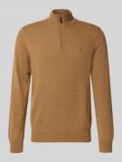 Polo Ralph Lauren Strickpullover aus Wolle mit Stehkragen und Reißvers...