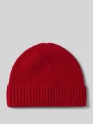 MCNEAL Beanie aus Wolle-Kaschmir-Mix in Dunkelrot, Größe 1