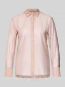 Emily Van den Bergh Regular Fit Hemdbluse mit Ziersteinbesatz in Beige...