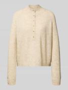 MSCH Copenhagen Relaxed Fit Strickpullover mit Alpaka-Anteil und Knopf...