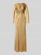 Lauren Ralph Lauren Abendkleid mit Knotendetail Modell 'NADIRA' in Gol...