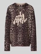 OH APRIL Strickpullover im Leo-Look mit Rundhalsausschnitt Modell 'Moa...