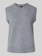 Stefanel Pullunder aus Wolle mit Rundhalsausschnitt in Hellgrau, Größe...