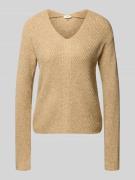 s.Oliver RED LABEL Regular Fit Strickpullover mit Woll-Anteil in Camel...