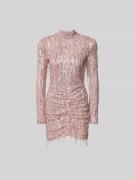 ROTATE Minikleid mit Paillettenbesatz in Rosa, Größe 40