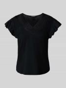 Lauren Ralph Lauren T-Shirt mit Volantärmel in Black, Größe M