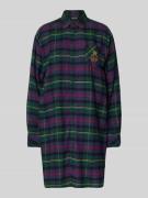 Lauren Ralph Lauren Nachthemd mit Label-Stitching in Flieder, Größe L