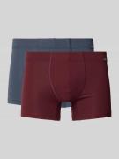 Hanro Trunks mit Label-Patch im 2er-Pack in Bordeaux, Größe L