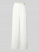 Luxuar Stoffhose mit Taillenband und Eingrifftaschen in Offwhite, Größ...