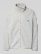 American Vintage Fleecejacke mit Stehkragen Modell 'HOKTOWN' in Hellgr...