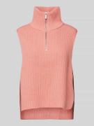 OPUS Regular Fit Strick-Cape mit Troyer-Kragen Modell 'ABIBO' in Lachs...