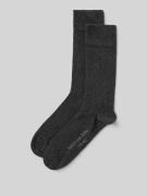 Christian Berg Men Socken mit Label-Print im 2er-Pack in Dunkelgrau Me...