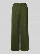 ICHI Wide Leg Stoffhose mit fixierten Bügelfalten Modell 'KATE' in Kha...