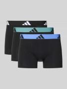 adidas Sportswear Trunks mit elastischem Logo-Bund im 3er-Pack in Blac...