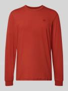 Tom Tailor Regular Fit Langarmshirt aus reiner Baumwolle in Rot, Größe...