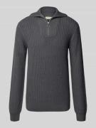 Blend Troyer mit Label-Detail Modell 'DENO' in Anthrazit, Größe 3XL