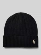 Polo Ralph Lauren Mütze aus Woll-Kaschmir-Mix in Black, Größe 1