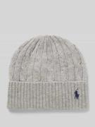Polo Ralph Lauren Mütze aus Woll-Kaschmir-Mix in Hellgrau, Größe 1