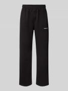 Pegador Sweatpants mit Logo-Stitching und elastischem Bund in Black, G...