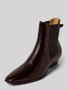 Gant Lederstiefeletten mit Strukturmuster Modell 'Bassotte' in Dunkelb...