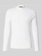 Drykorn Strickpullover aus reiner Schurwolle Modell 'ARWON' in Offwhit...