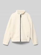 Garcia Fleecejacke mit Stehkragen in Ecru, Größe 140