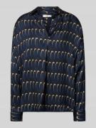 0039 Italy Langarmbluse aus Viskose mit V-Ausschnitt Modell 'DERRY' in...