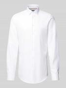 Jake*s Slim Fit Businesshemd mit extra langem Arm in Weiss, Größe 37/3...