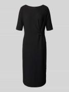 s.Oliver BLACK LABEL Slim Fit Etuikleid mit Knotendetail in Black, Grö...