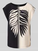 s.Oliver BLACK LABEL Regular Fit Blusenshirt mit Kontrastmotiv in BLAC...