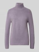 Jake*s Casual Strickpullover mit Stehkragen in Lavender, Größe S