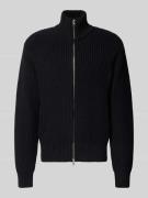 Redefined Rebel Strickjacke mit Reißverschluss Modell 'ARON' in Black,...