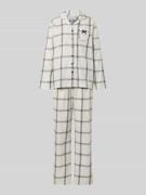 LOUIS & LOUISA Pyjama aus Flanell mit Label-Stitching Modell 'Wohlfühl...